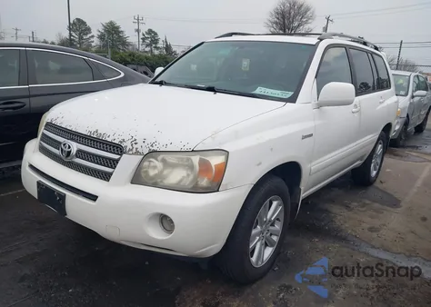 2006 Toyota Highlander Hybrid Limited V6 z USA, uszkodzony, nr VIN JTEEW21AX60016251